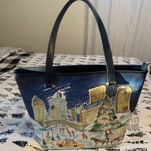 Central Park Christmas Scene Tote Bag by Talbots. Brand New Condition